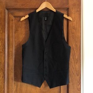 H&M black suit vest